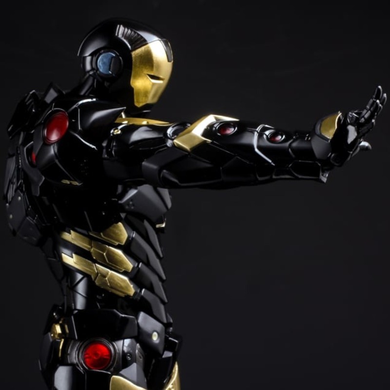 black iron man suit