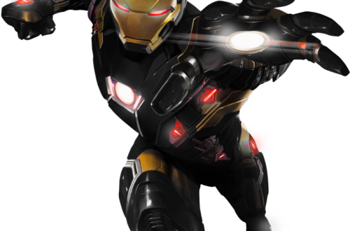 Black and gold Iron Man suit