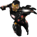 Black and gold Iron Man suit